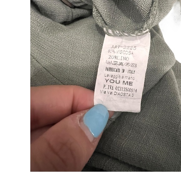 Via Vai by Pollero Italian Boutique Viscose Linen blend  Wide Leg Romper Sz S/M - Picture 14 of 14